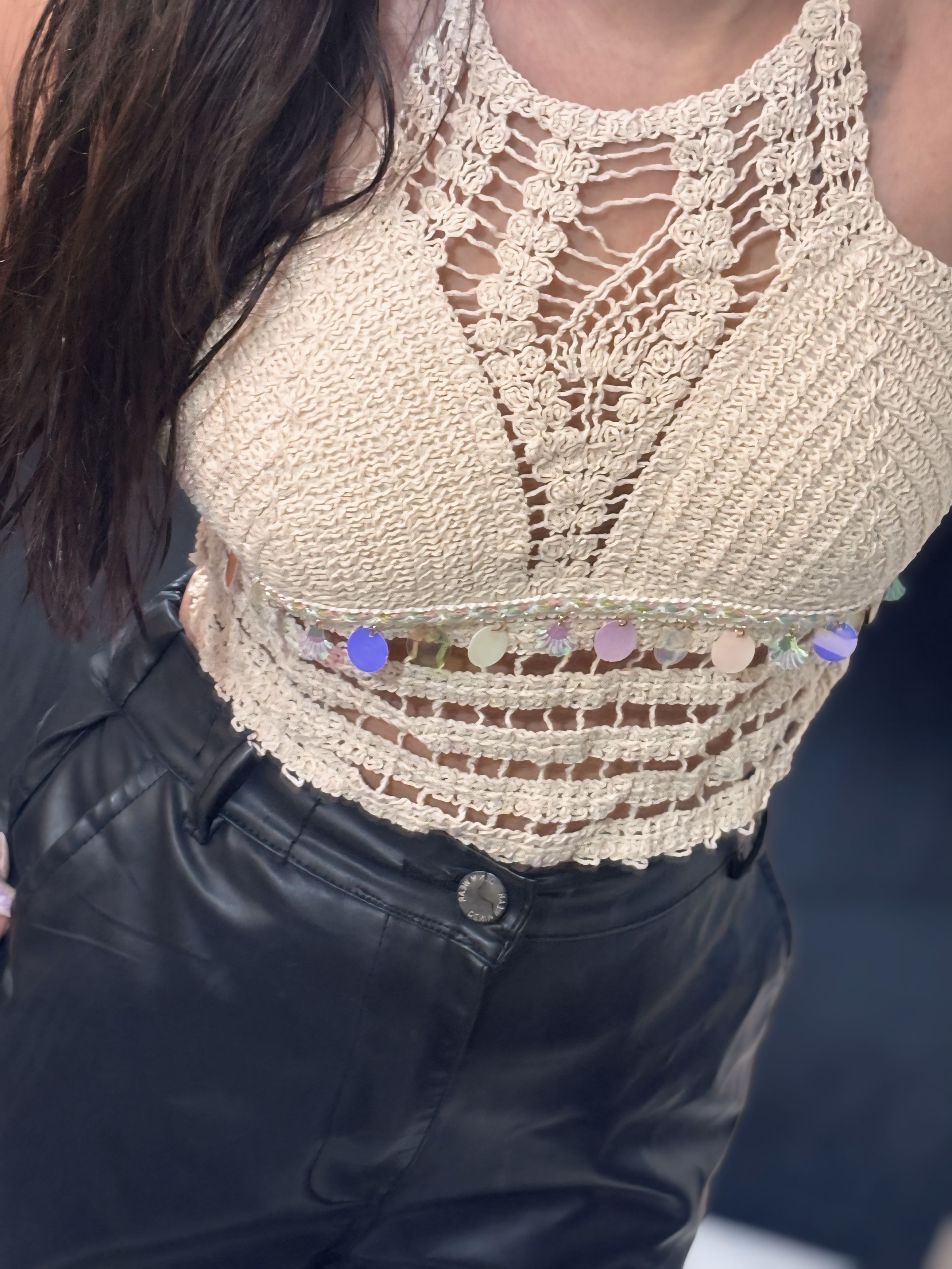 کراپ مکرومه طرح پولکی