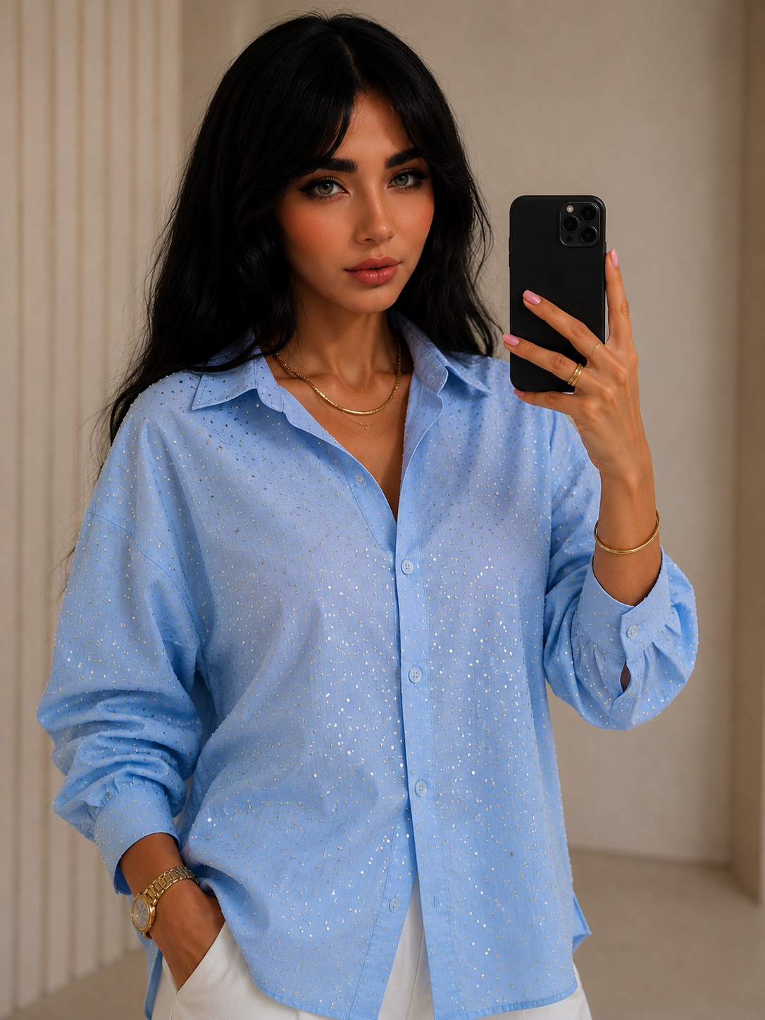 شومیز  نگین دار