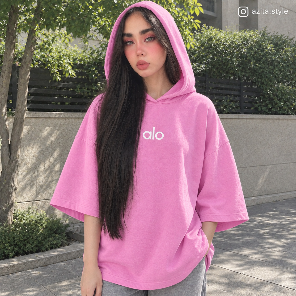 تیشرت کلاه‌دار alo🎀