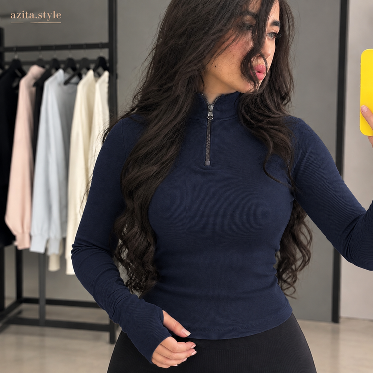 بلوز نیمزیپ آستین انگشتی 🎀