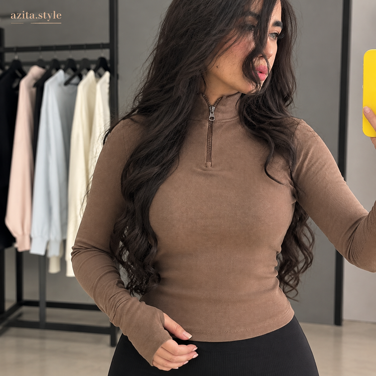 بلوز نیمزیپ آستین انگشتی 🎀
