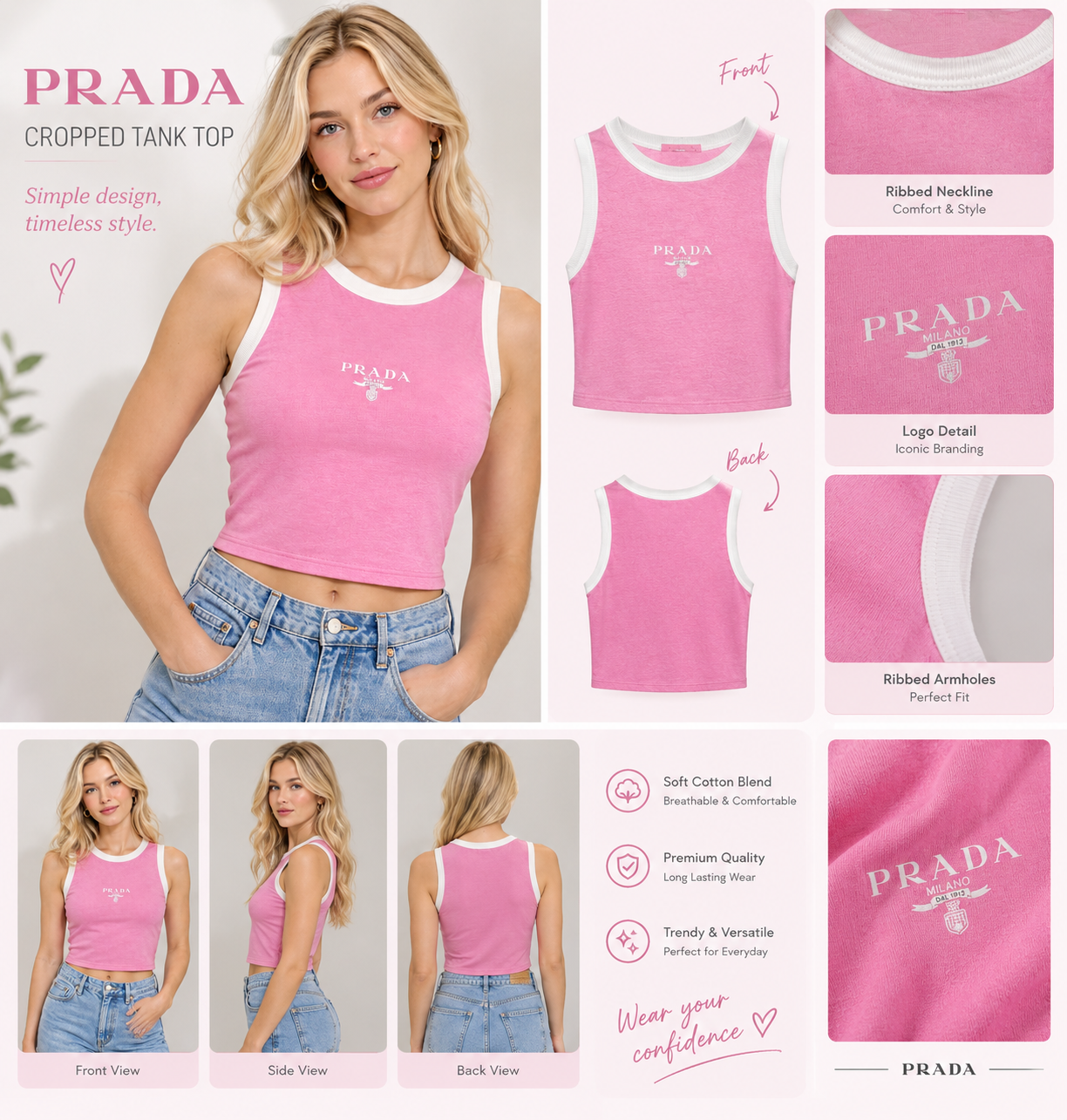 کراپ prada 🎀