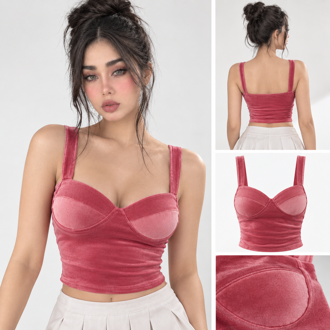 کراپ کاپ دار مجلسی مخمل🎀